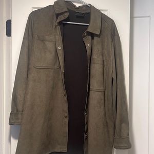 Suede shacket